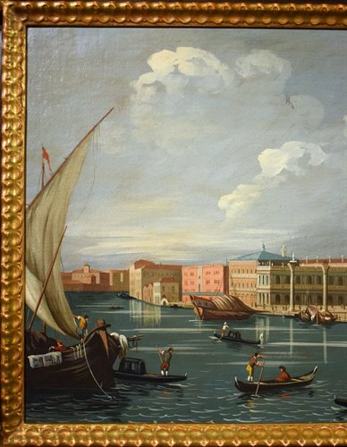 Coppia vedute di Venezia e Roma